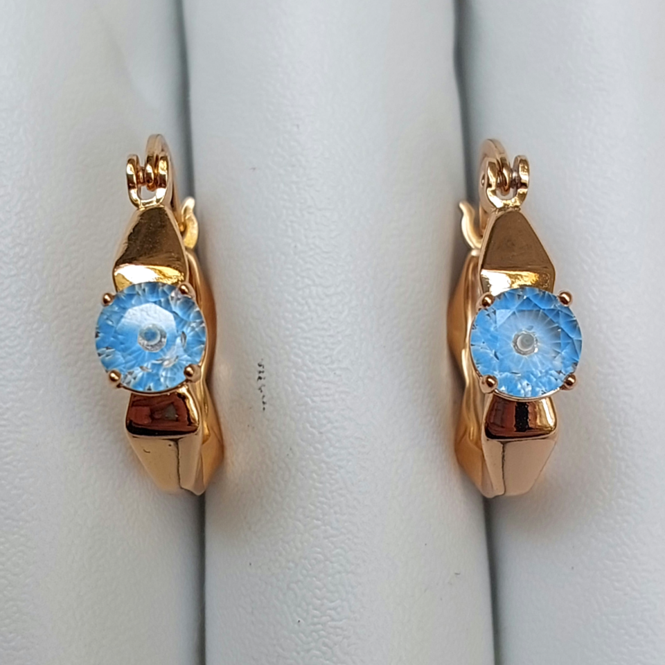 Xuping Mavi Taş Küpe