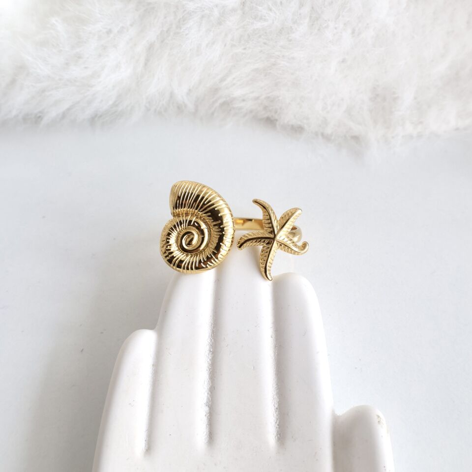 Çelik Salyangoz Yüzük