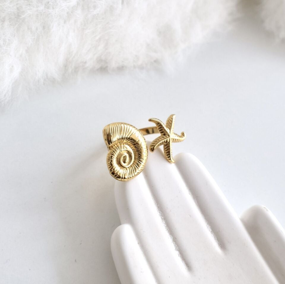 Çelik Salyangoz Yüzük