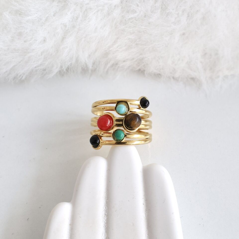 Çelik Kaplan Gözü Yüzük