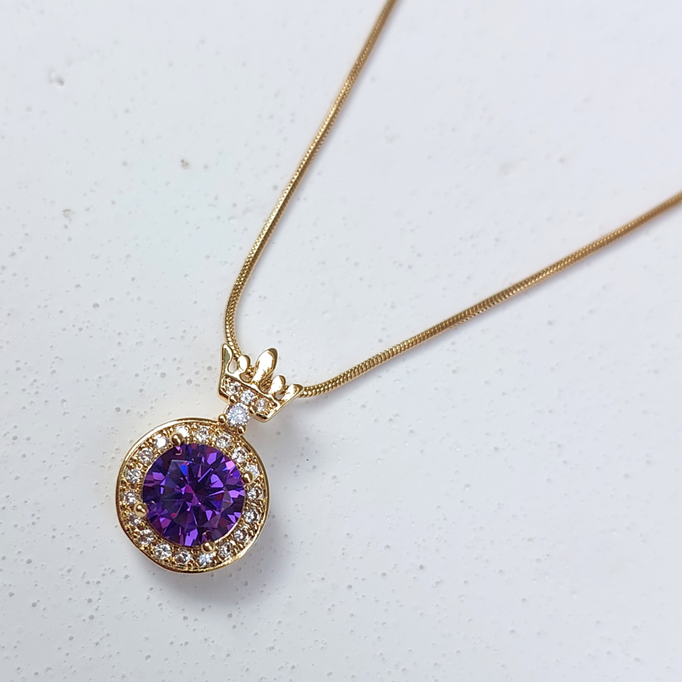 Çelik Zirkon Taş Kolye