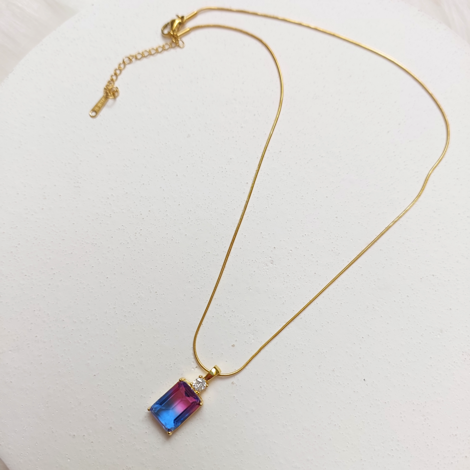 Çelik Gradyan Kolye