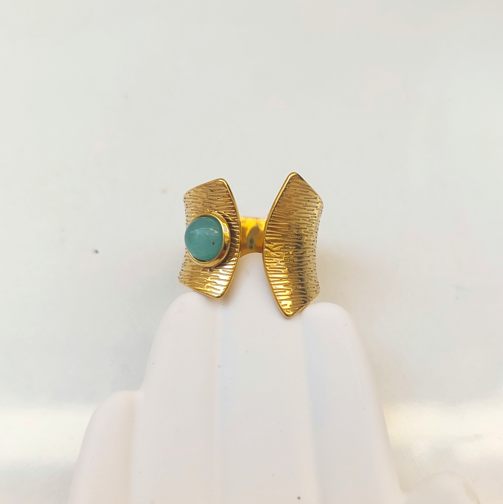 Çelik Taşlı Yüzük