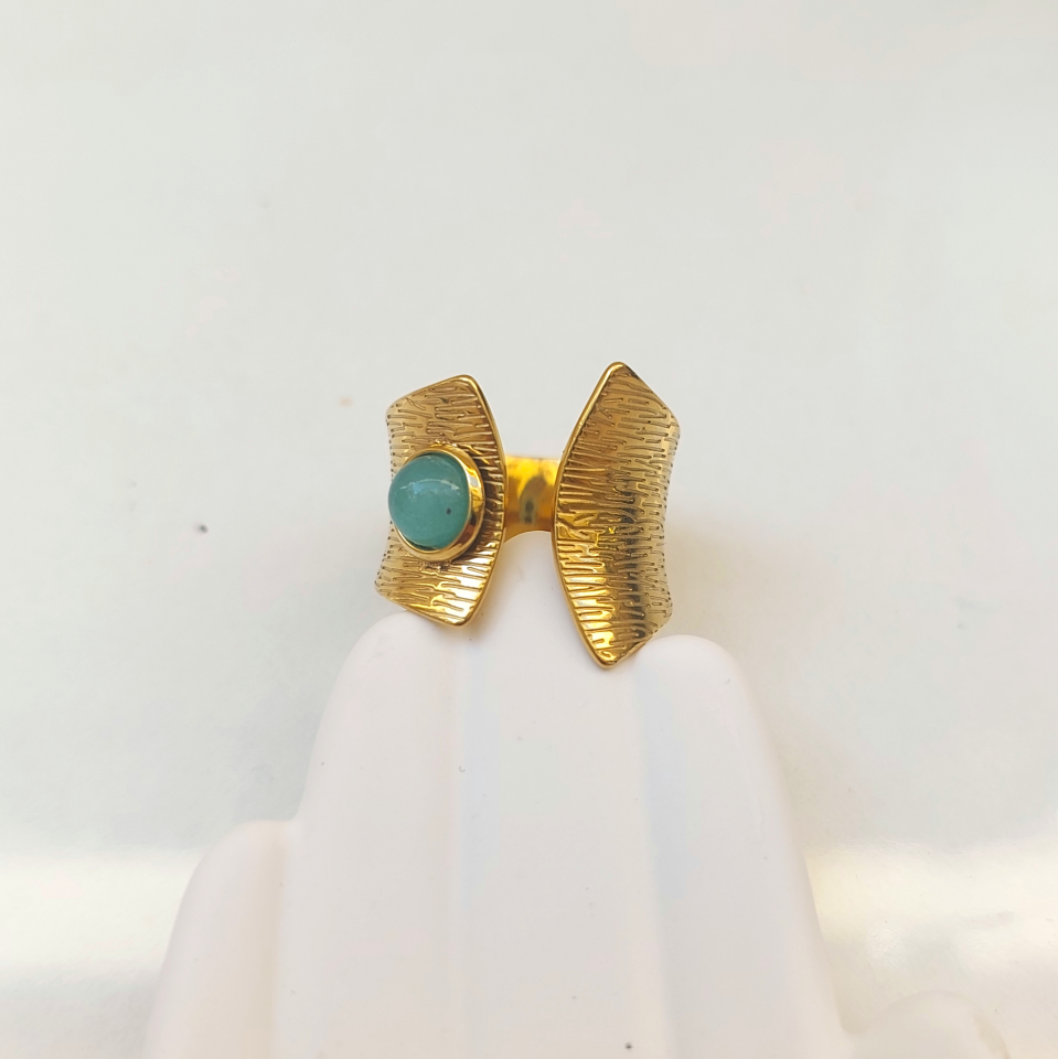 Çelik Taşlı Yüzük