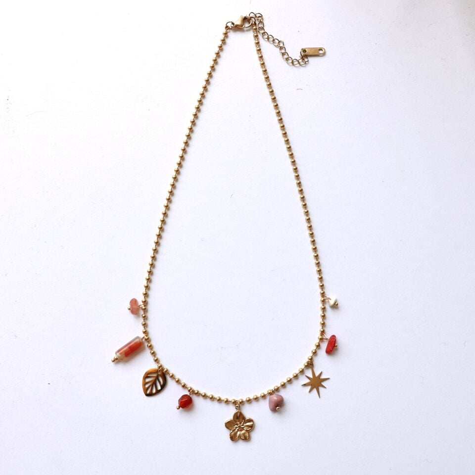 Çelik Deniz Temalı Charmlı Kolye