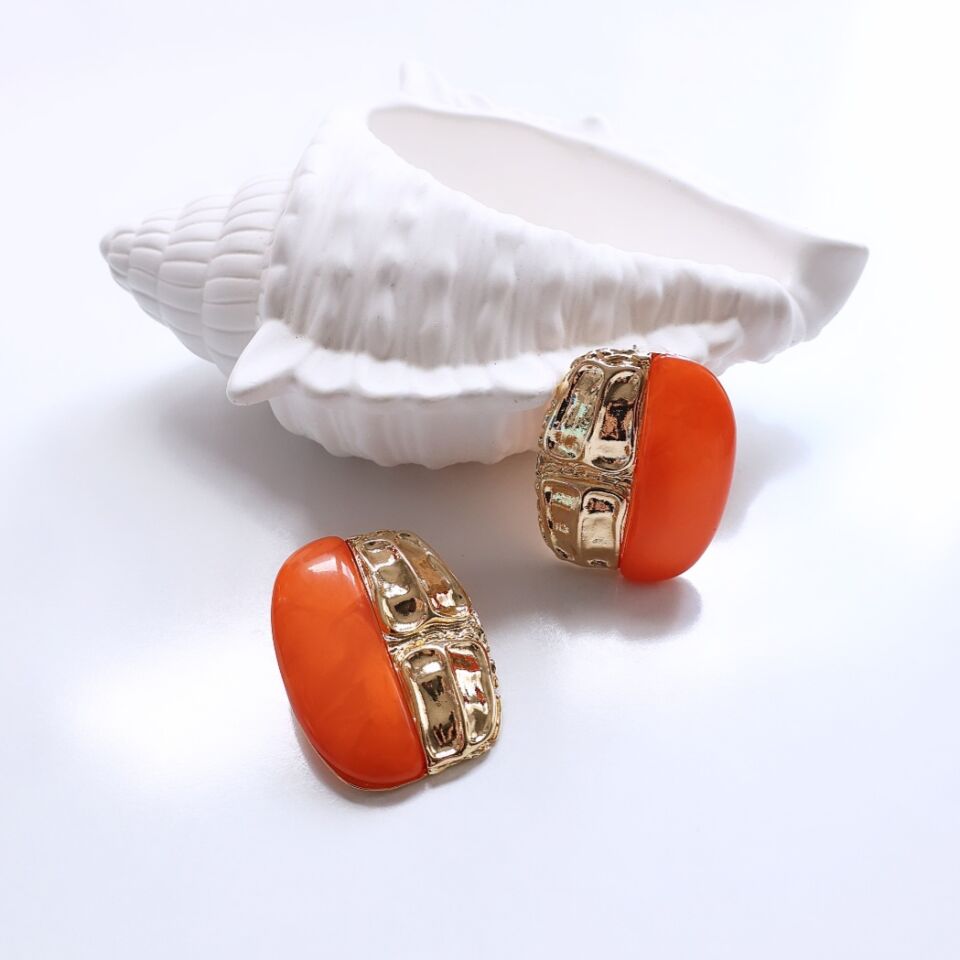 İthal Turuncu Küpe