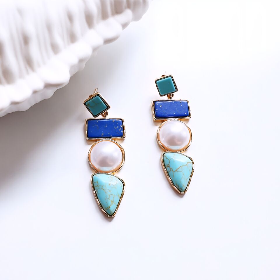 Turkuaz İthal Küpe