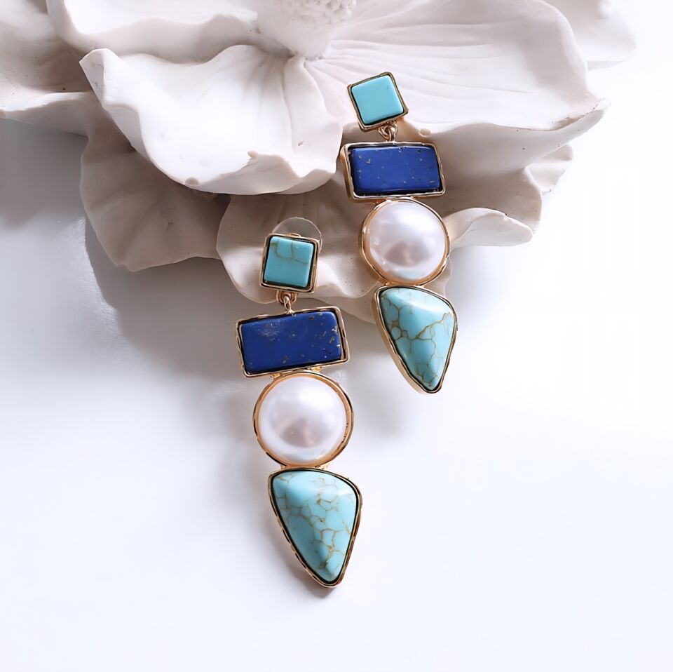 Turkuaz İthal Küpe