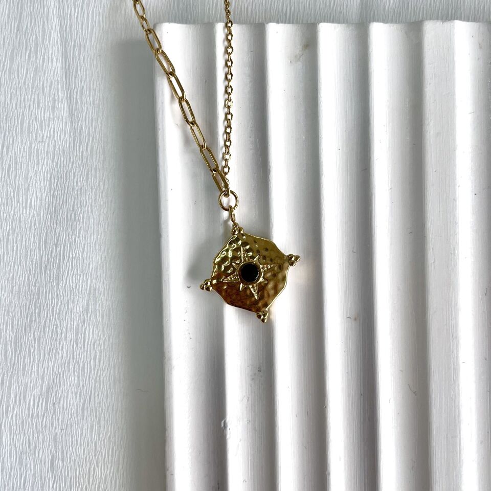 Çelik Kutup Yıldızı Kolye