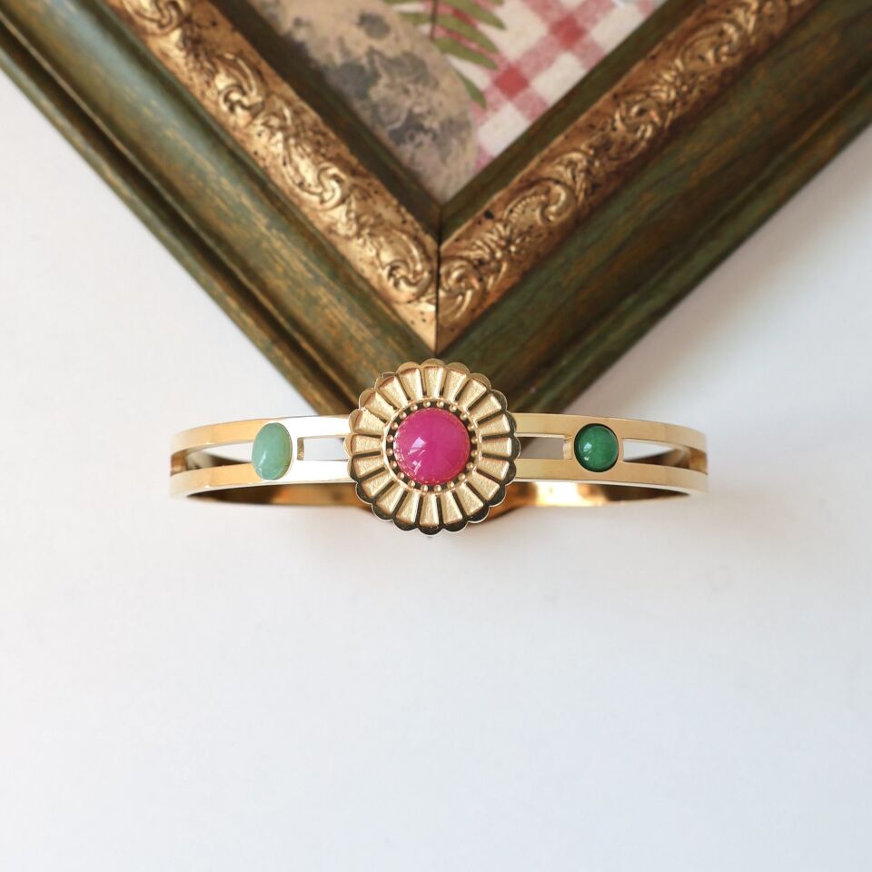 Çelik Renkli Taşlı Kelepçe