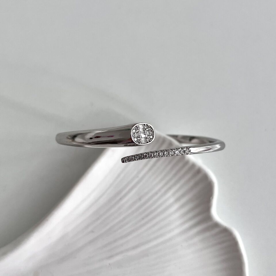 Xuping Zirkon Taş Kelepçe (Silver)