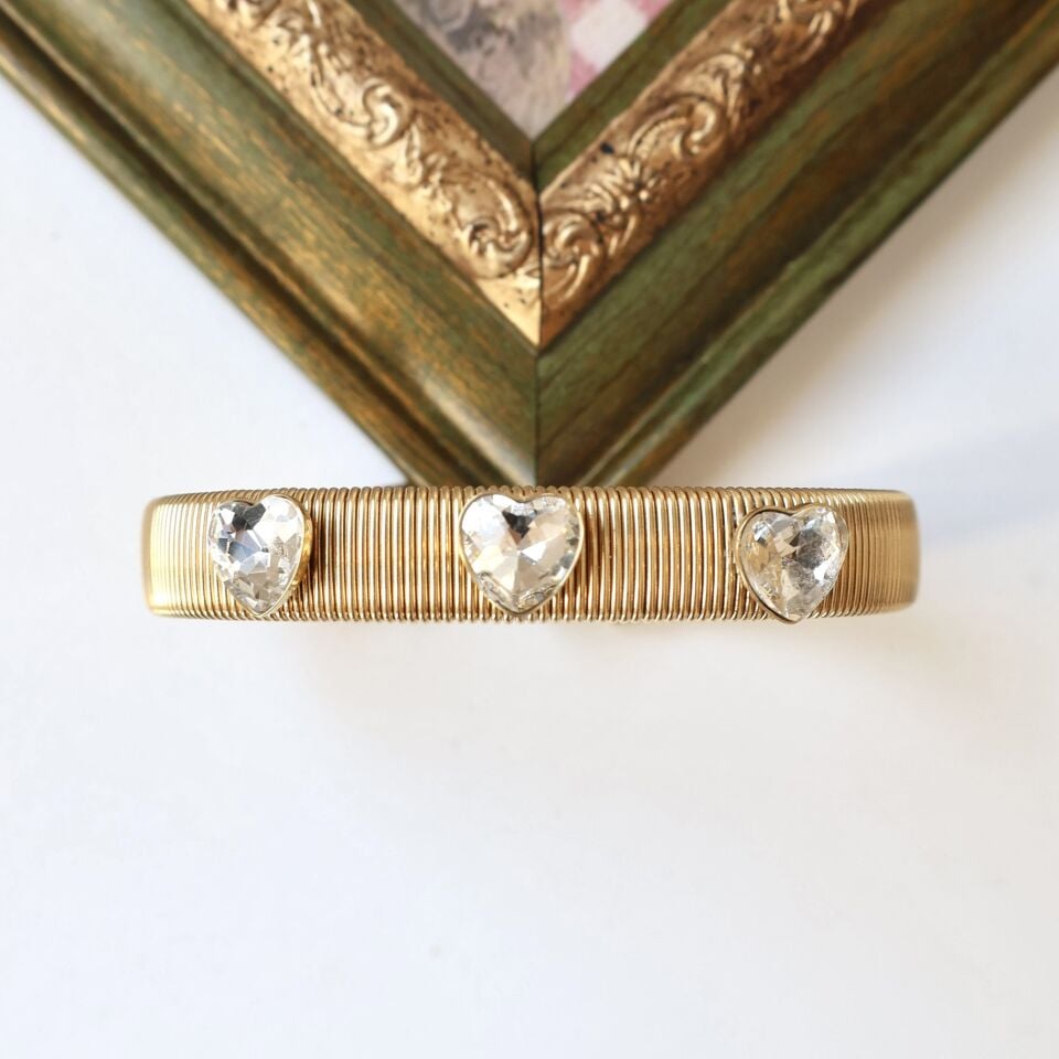 Çelik Kalp Taşlı Kelepçe