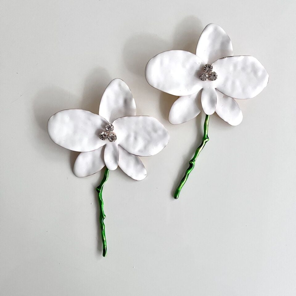 Zara Model Çiçek Küpe