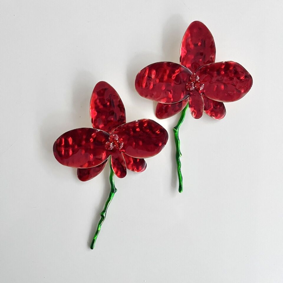 Zara Model Çiçek Küpe