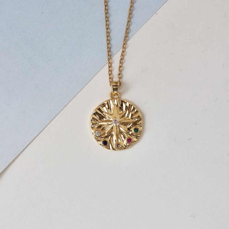 Çelik Kutup Yıldızı Kolye