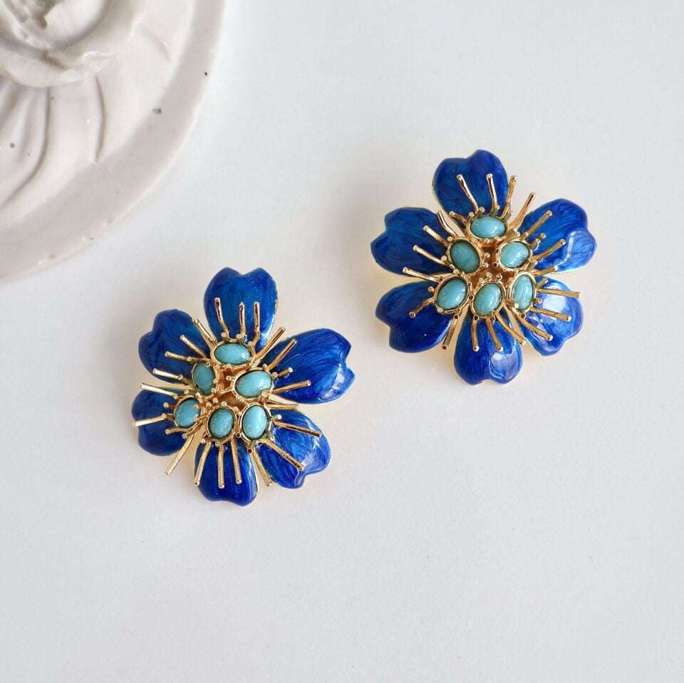 Özel Tasarım Çiçek Küpe