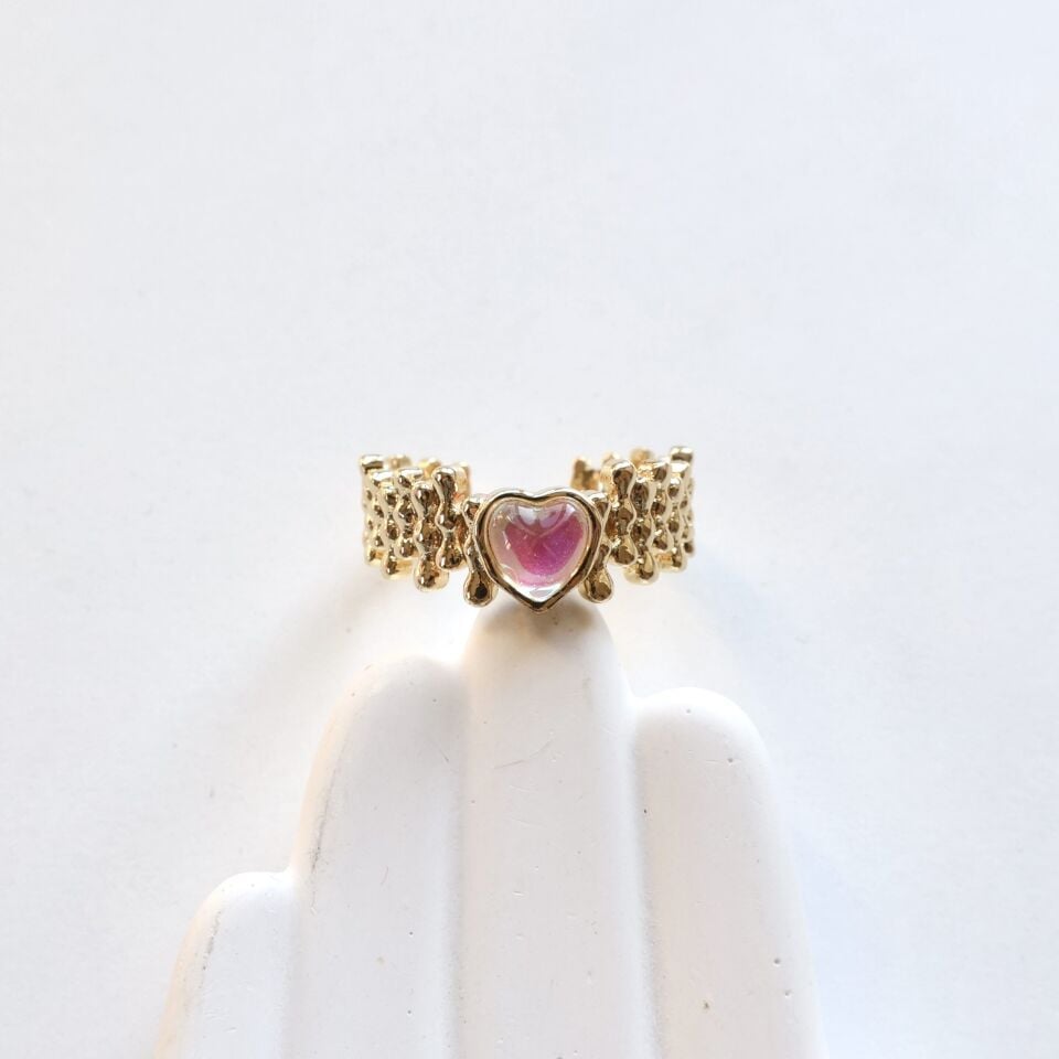 Renkli Kalpli Yüzük