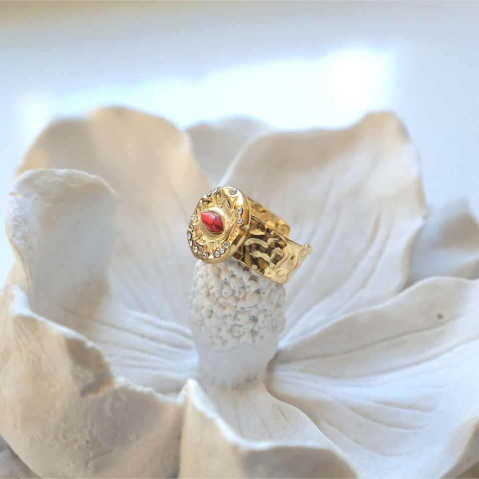 Çelik Kırmızı Yüzük