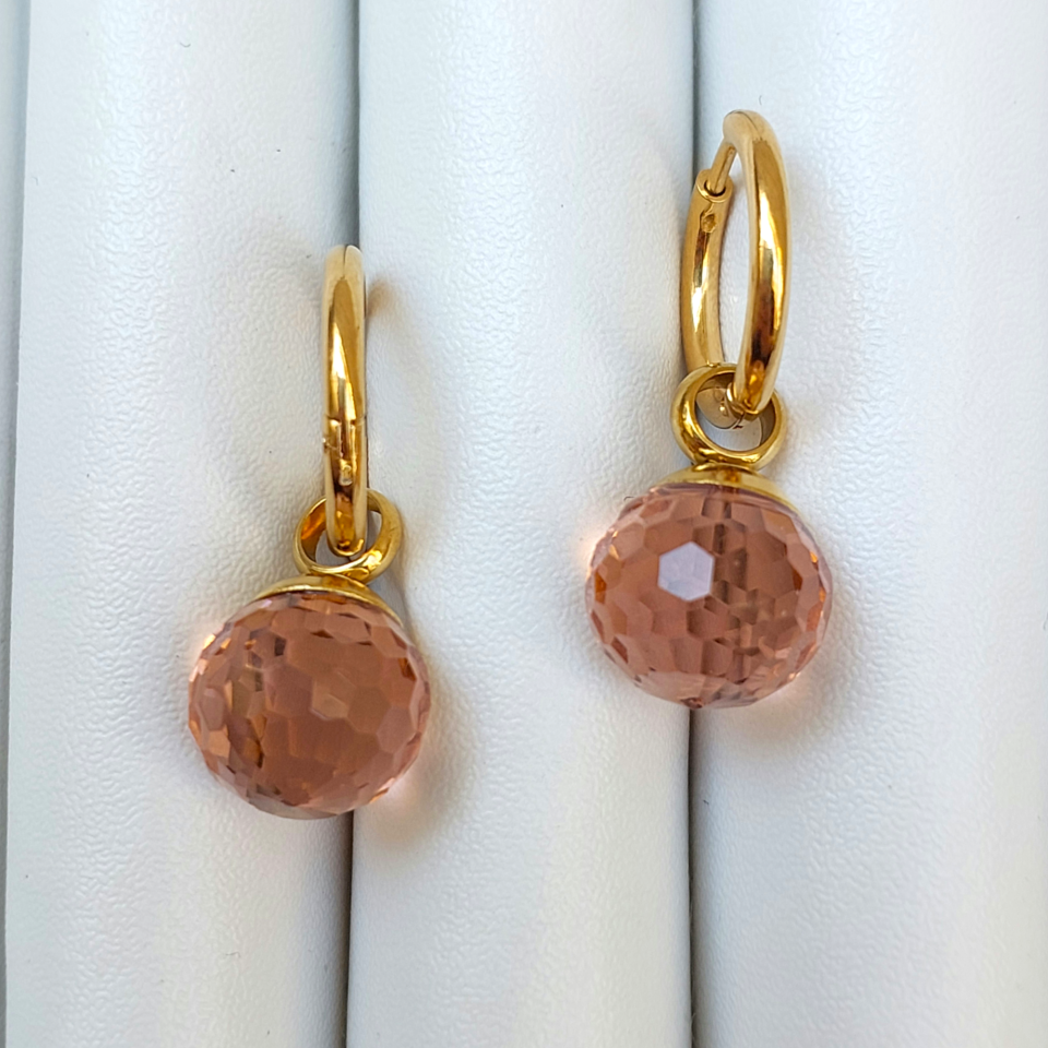 Çelik Kristal Küpe