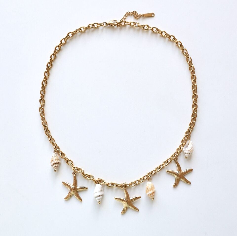 Çelik Deniz Yıldızı Kolye