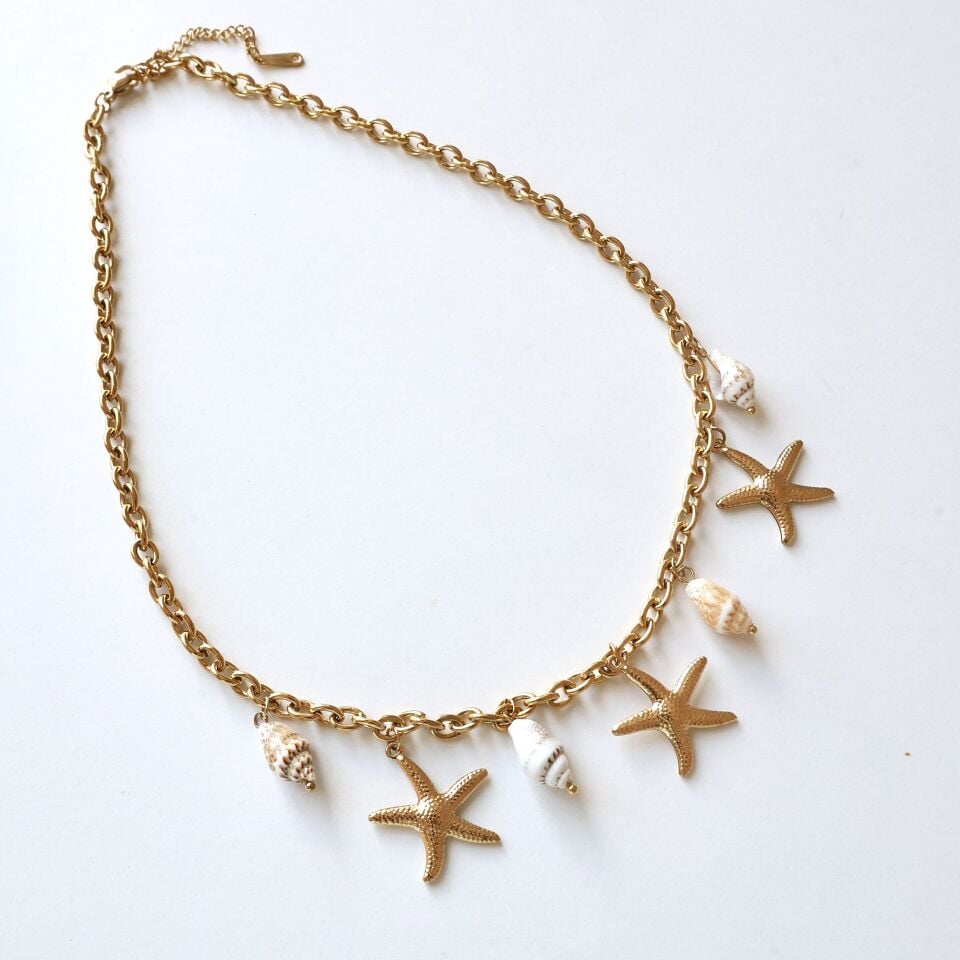 Çelik Deniz Yıldızı Kolye