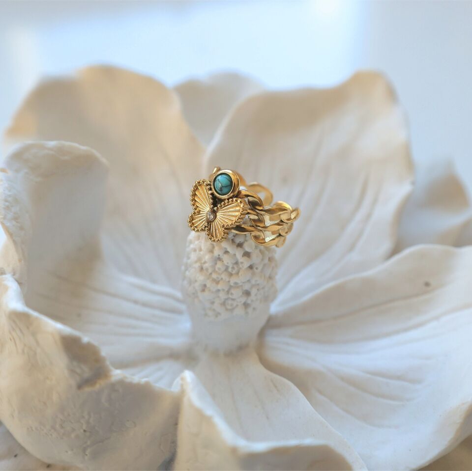 Çelik Turkuaz Yüzük