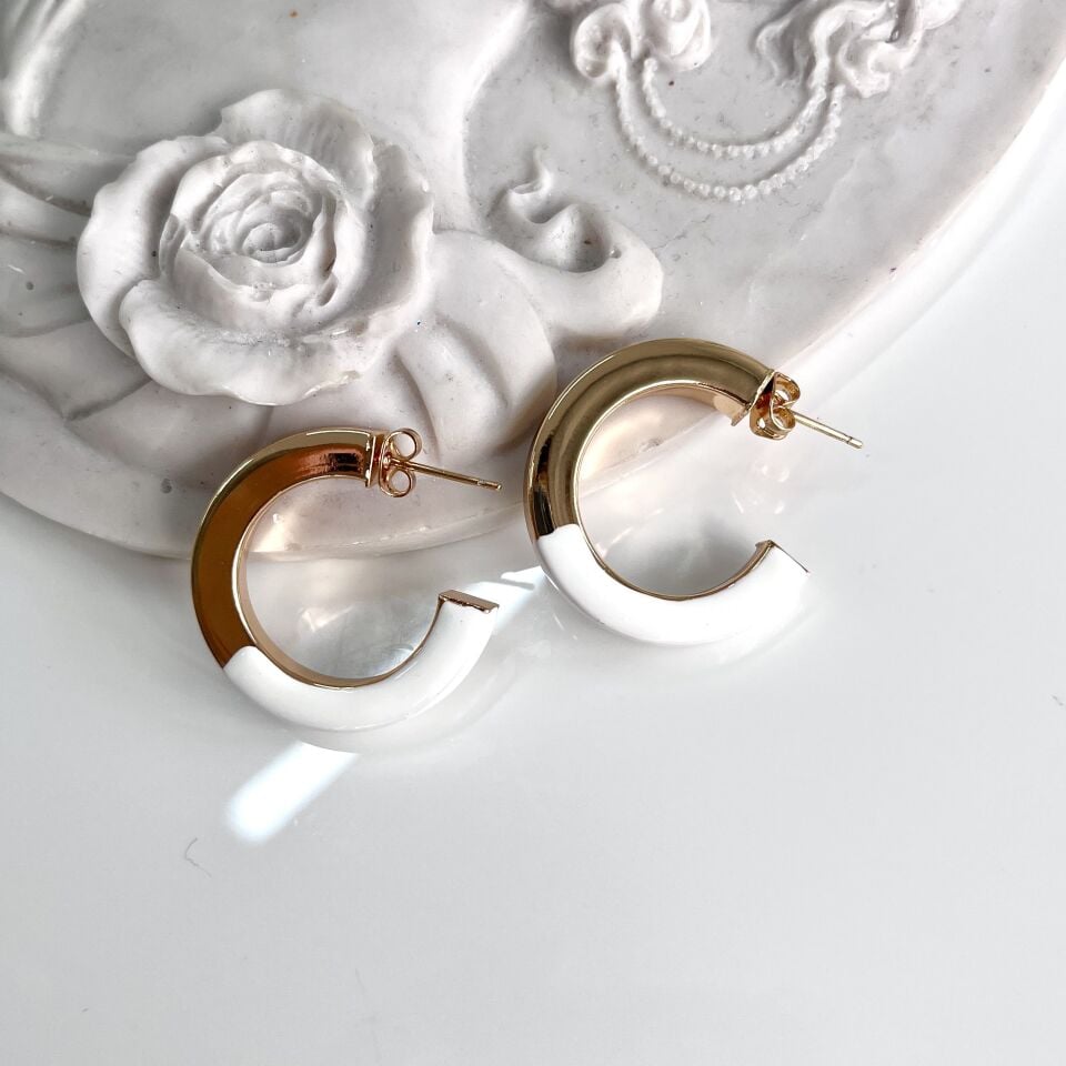 Özel Seri Mineli Halka Küpe