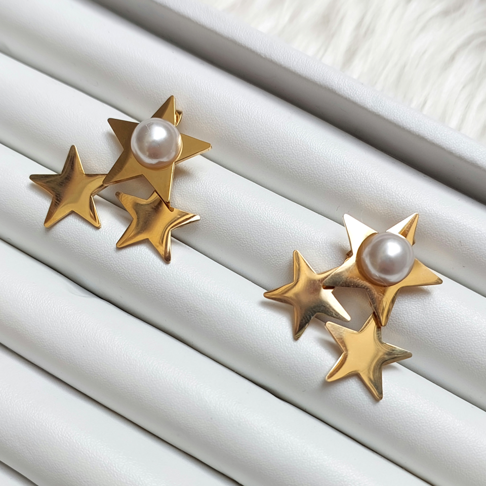 Çelik Yıldız Küpe