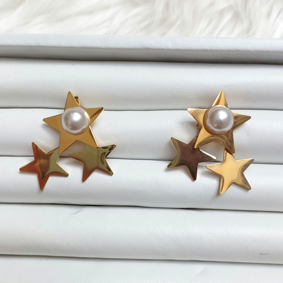 Çelik Yıldız Küpe