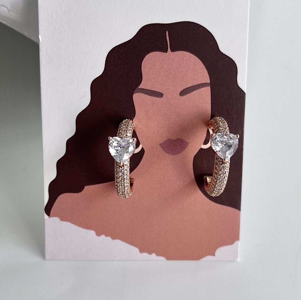 Xuping Zirkon Kalp Küpe