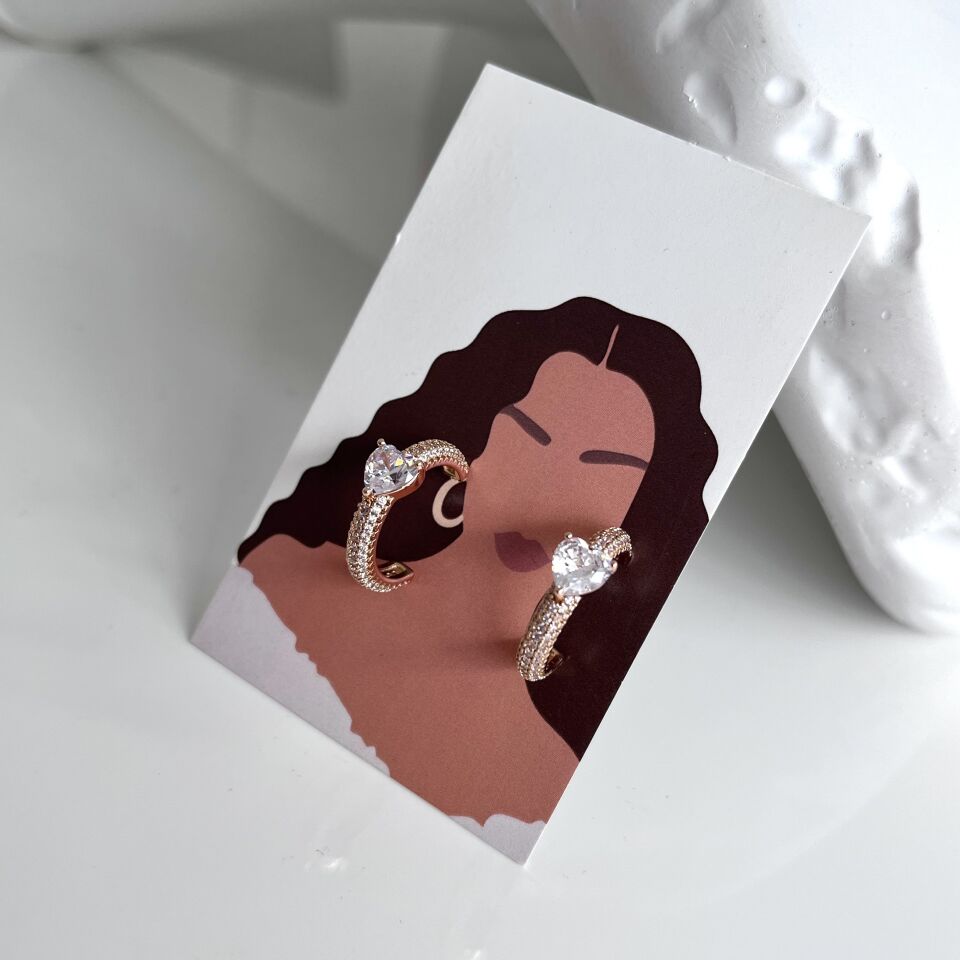 Xuping Zirkon Kalp Küpe