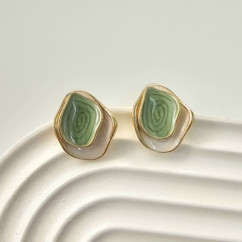 İthal Yakamoz Küpe Yeşil