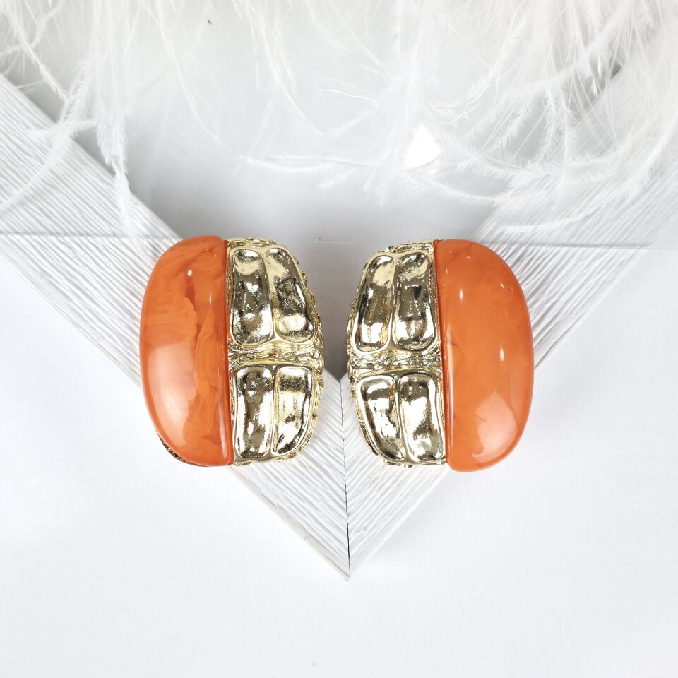 Vintage Turuncu Küpe