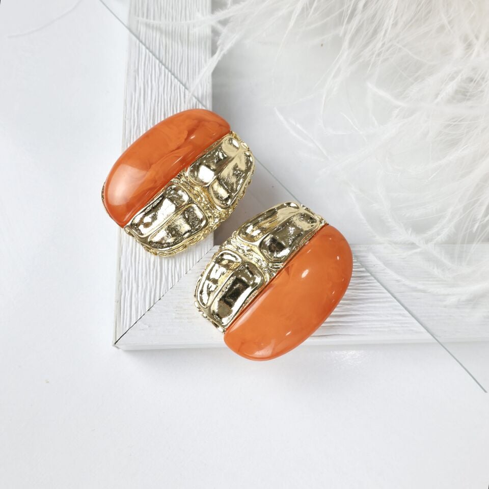 Vintage Turuncu Küpe