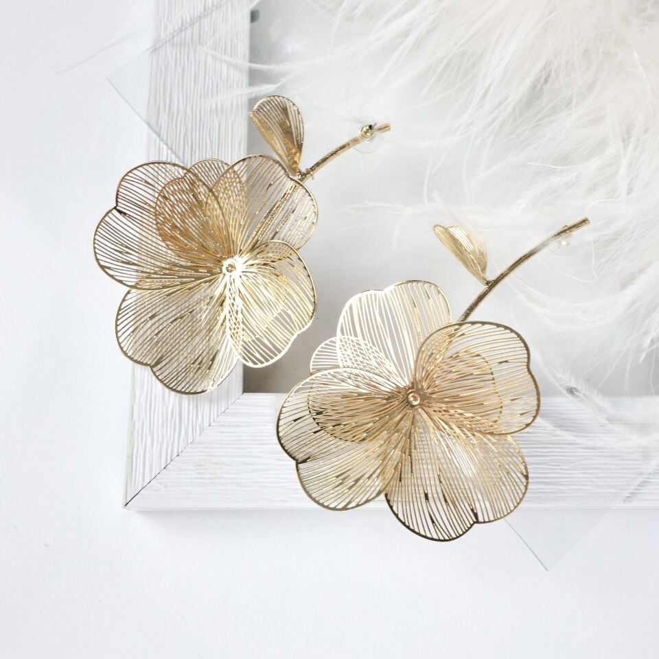 Sallantı Çiçek Küpe