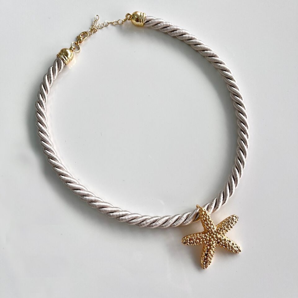 Yıldız Detay Halat Kolye