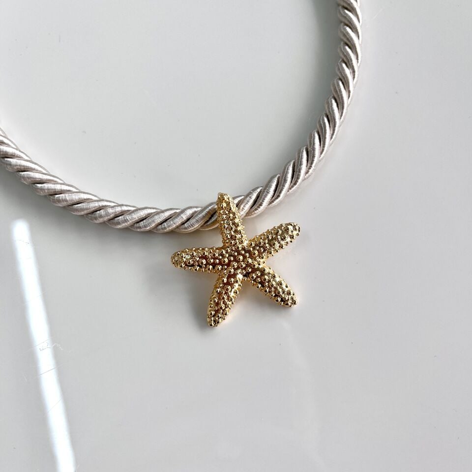 Yıldız Detay Halat Kolye