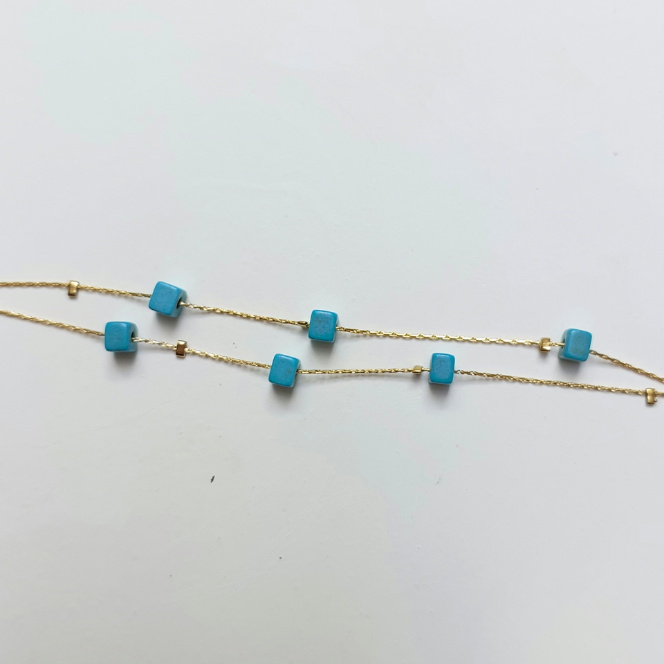 Çelik Turkuaz Taşı Halhal