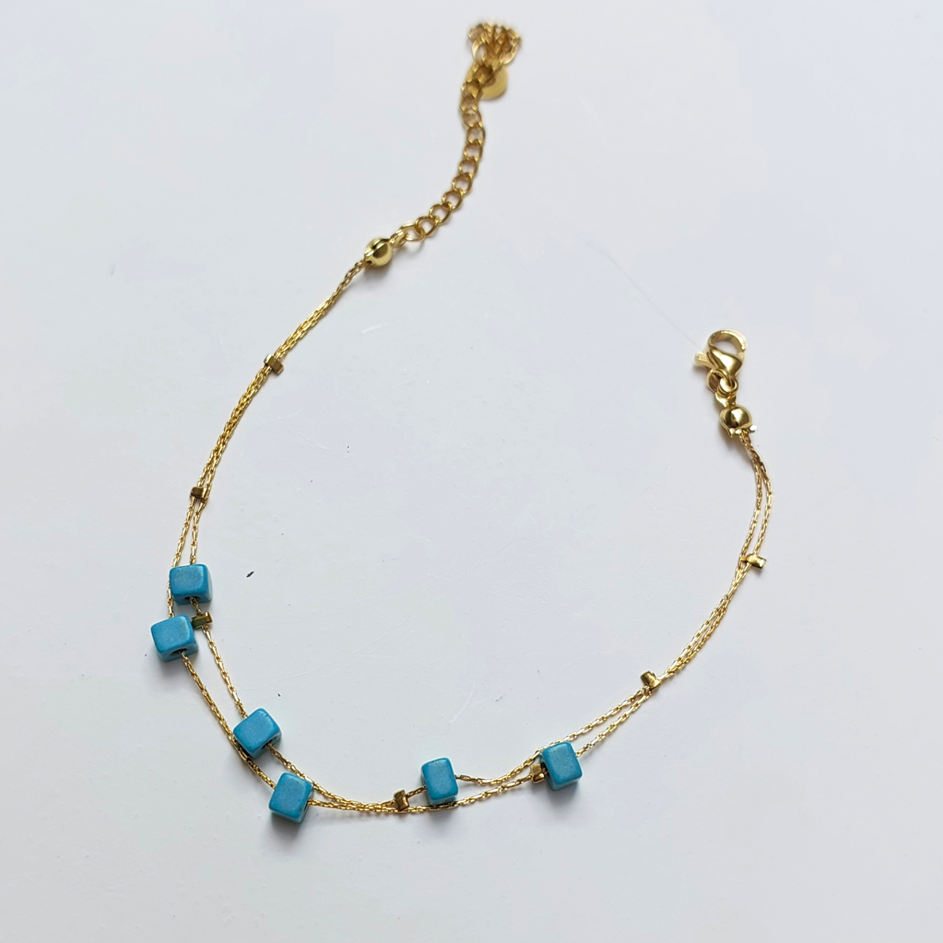 Çelik Turkuaz Taşı Halhal