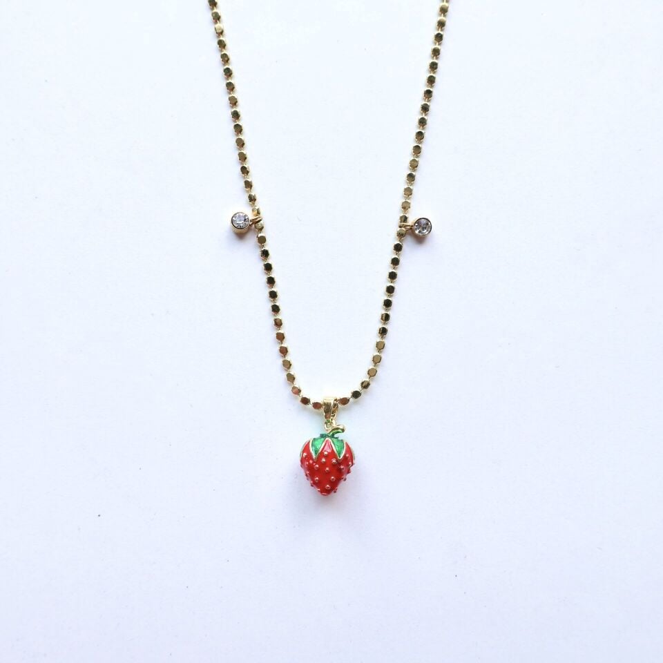 Çelik Çilek Kolye