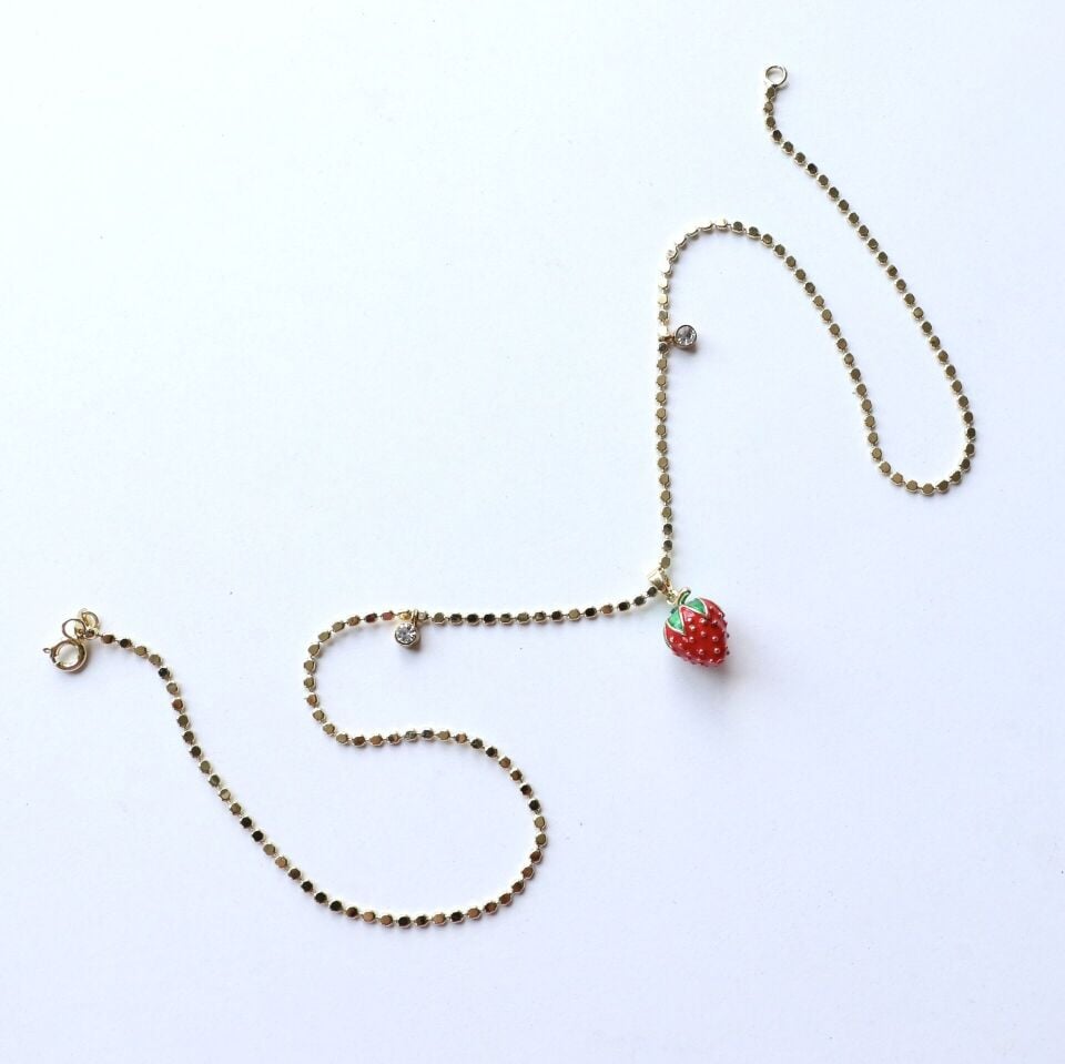 Çelik Çilek Kolye