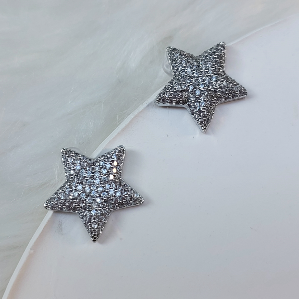Özel Seri Zirkon Taş Yıldız Küpe