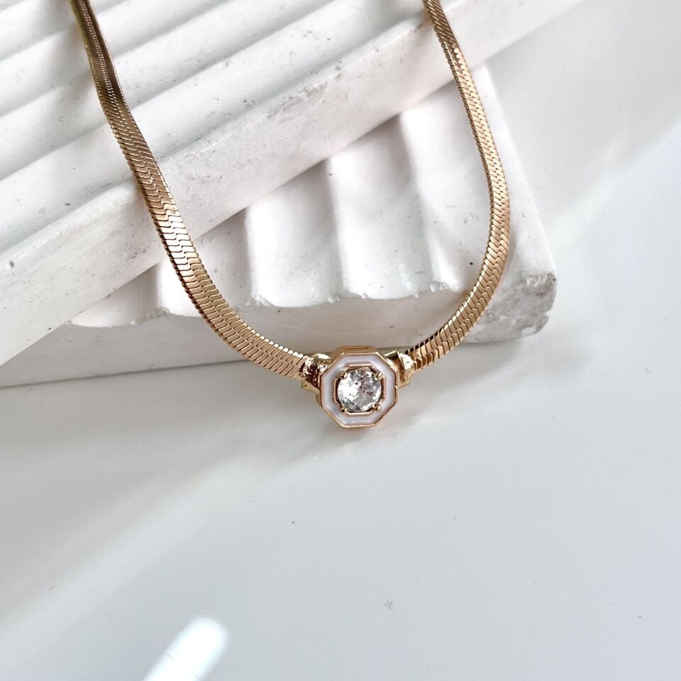 Xuping Taşlı İtalyan Kolye