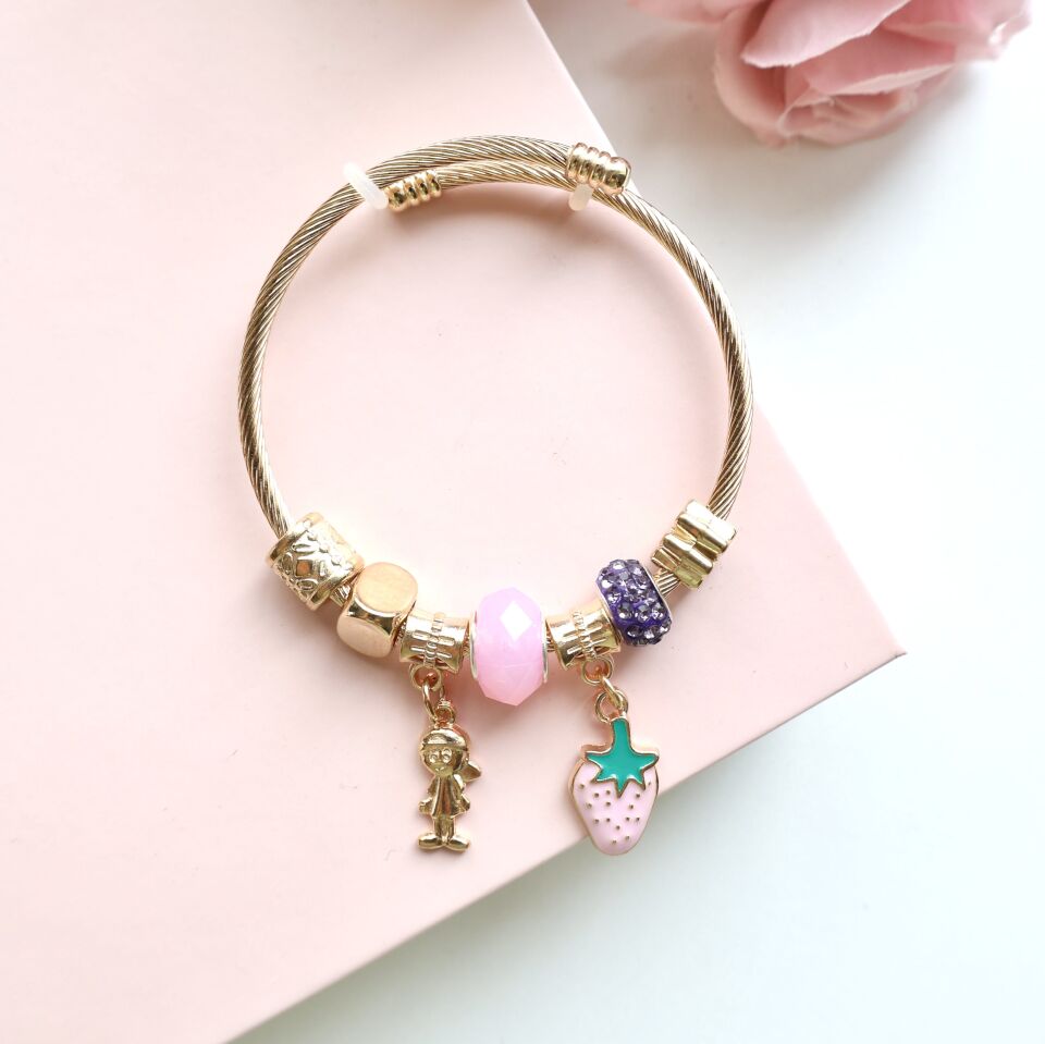 Pembe Charmlı Bileklik