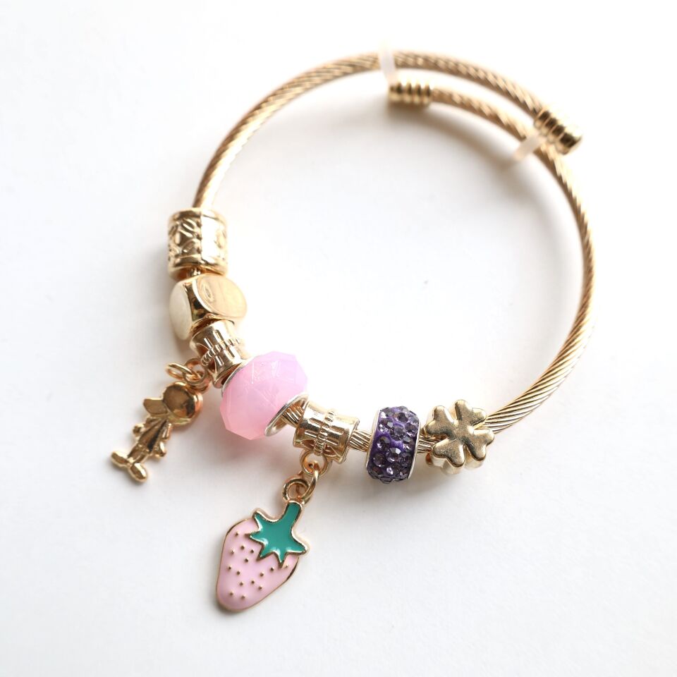 Pembe Charmlı Bileklik