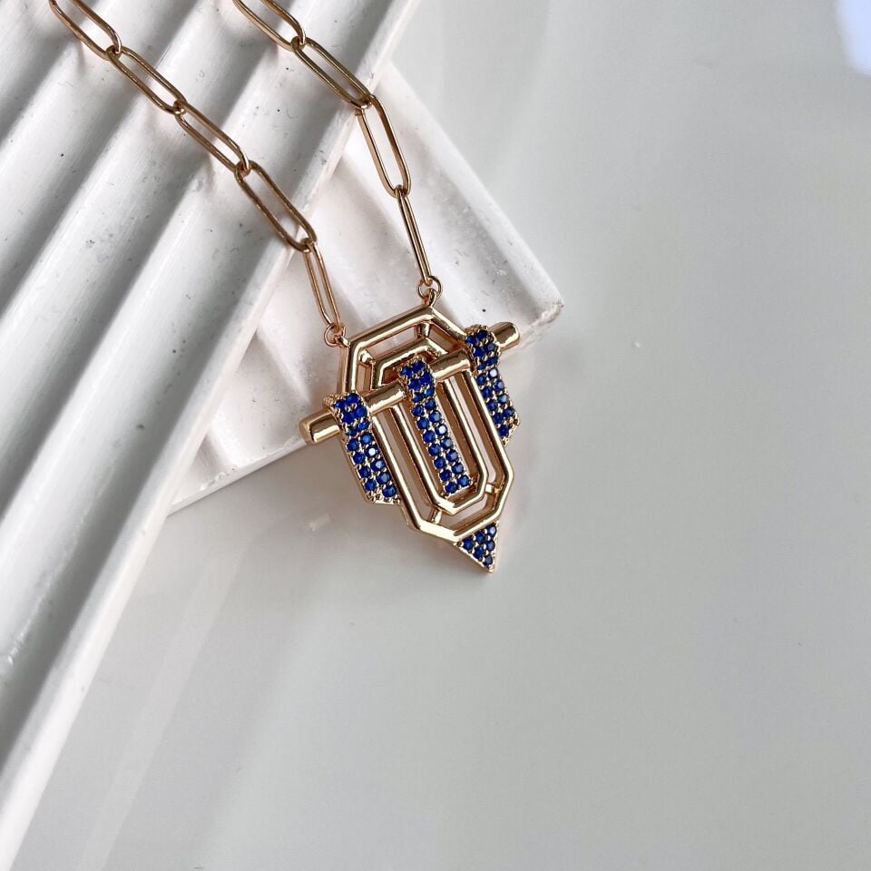 Xuping Mavi Taşlı Serenay Kolye