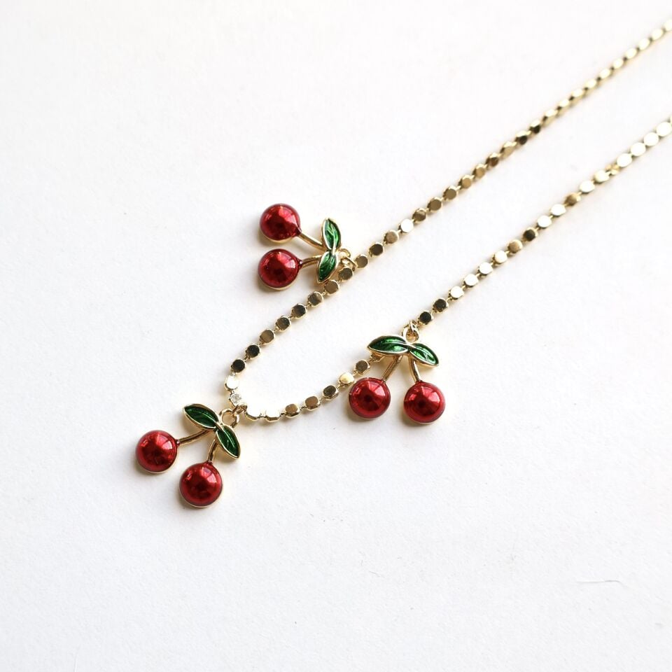 Çelik Kiraz Kolye