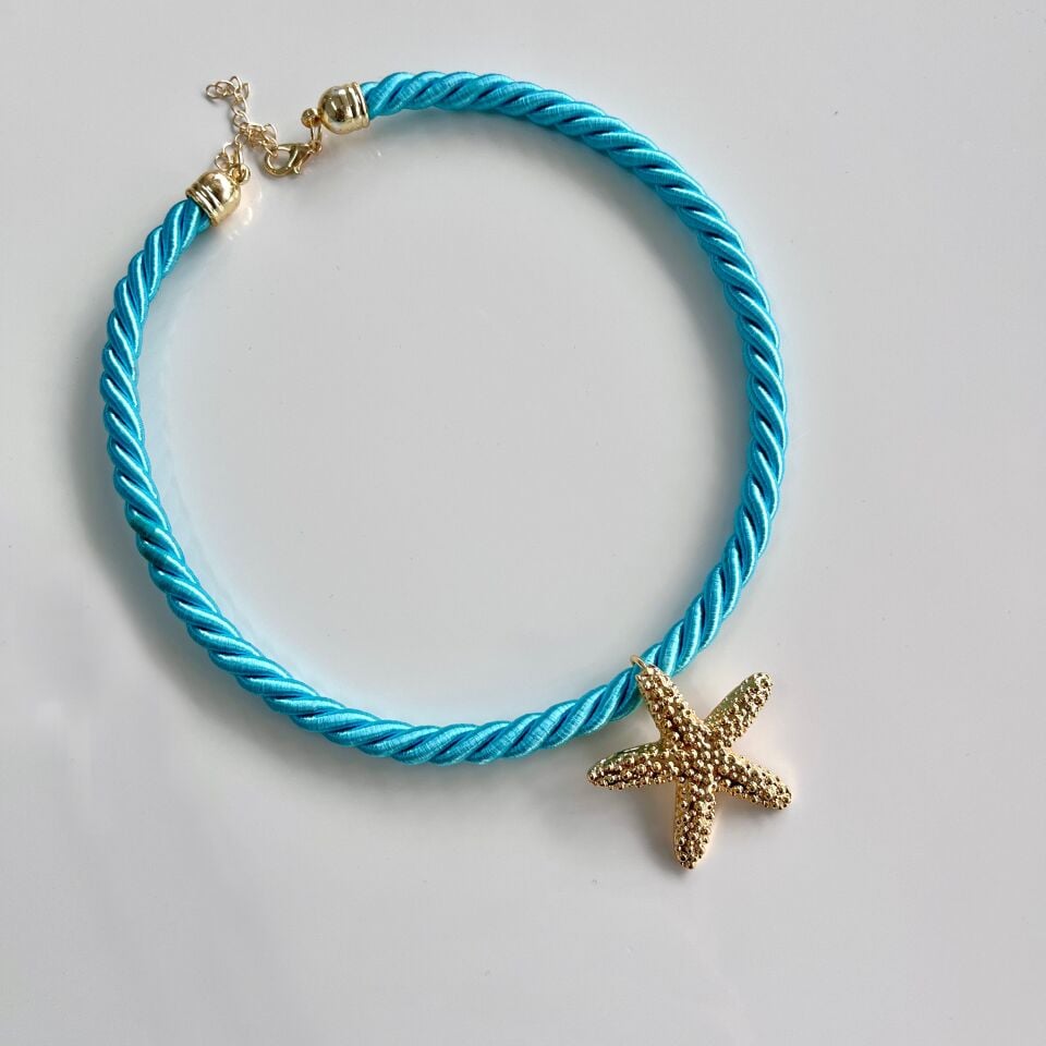 Yıldız Detay Halat Kolye