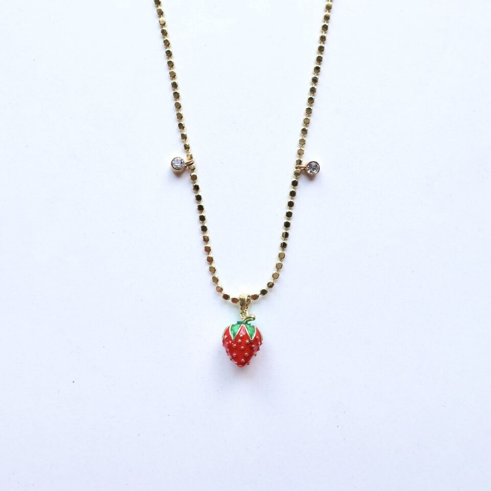 Çelik Çilek Kolye