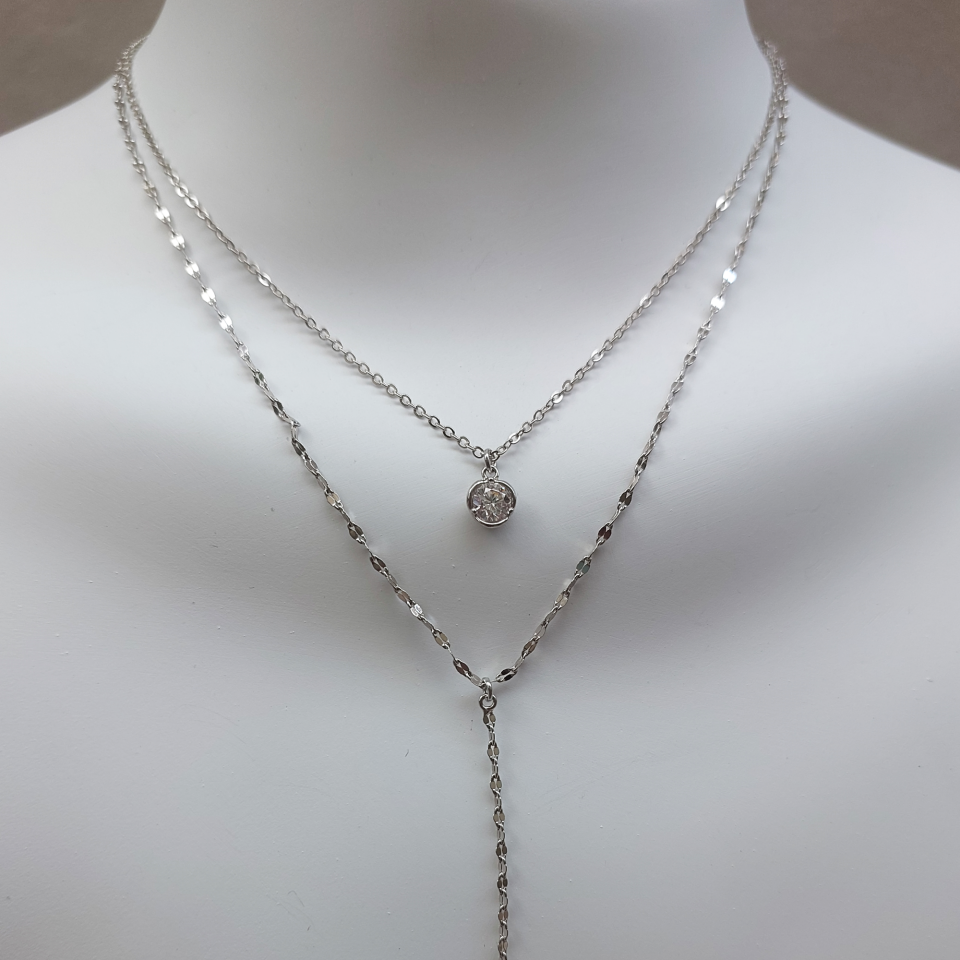 Xuping Tek Taş Dekolte Kolye